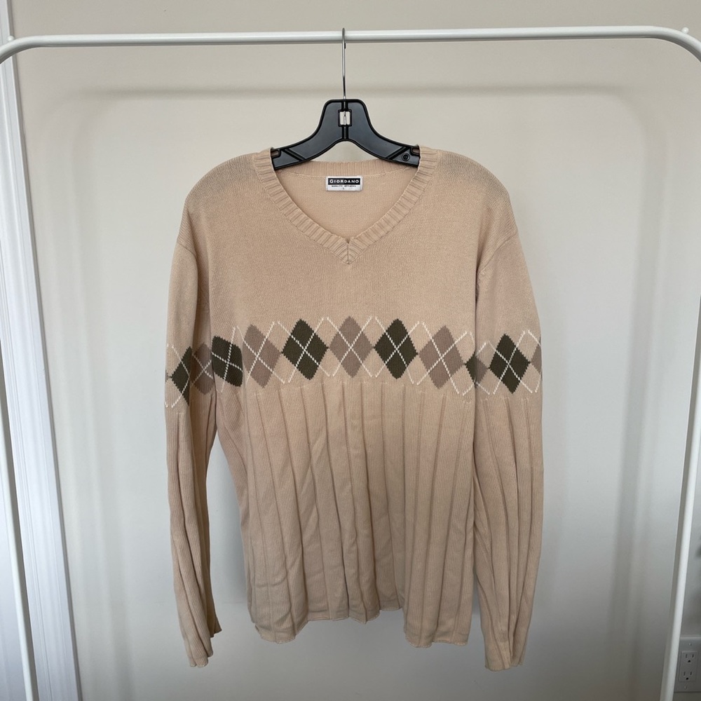 Vintage Giordano Argyle Sweater
